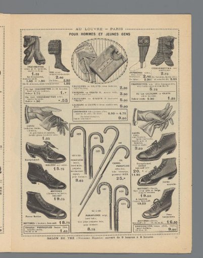 Au Louvre, Paris: Lundi 2 Mars: Nouveautés d'été: p. 29: (Chaussures) pour hommes et jeunes gens