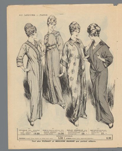 At the Louvre, Paris: Monday, March 2: Summer novelties: page 8: peignoirs and nightwear for women