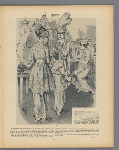 Femina, 1 May 1914, 14th Year, no. 19: page 253: Elegant company during tea in a garden