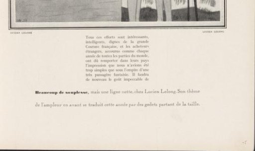 Femina, March 1928: 5: Much flexibility, but a clear line, at Lucien Lelong (...)