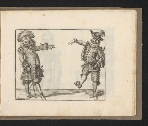 Capitano and a wealthy man from the commedia dell'arte