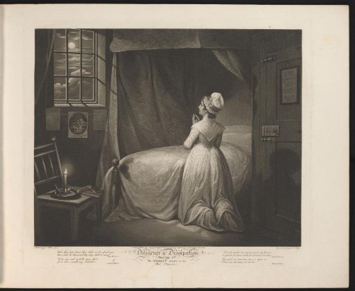 A Modest Maidservant Praying in Her Bedroom