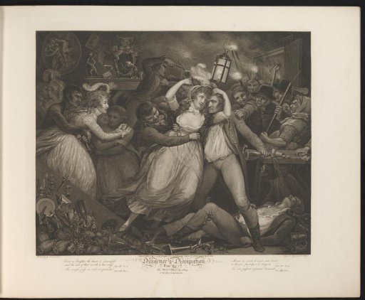 The Dissolute Maidservant Amuses Herself in a Tavern