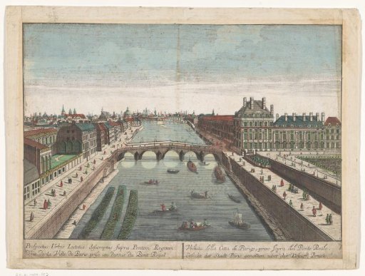 View of the city of Paris taken from the Royal Bridge