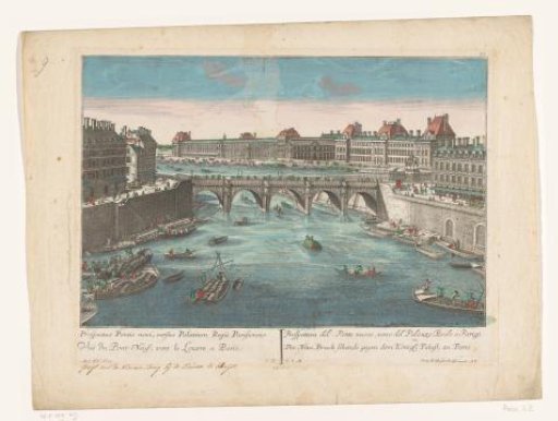 The New Bridge looking toward the Royal Palace, Paris