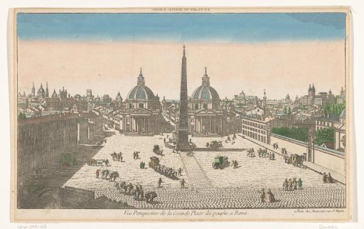 View of the Piazza del Popolo in Rome