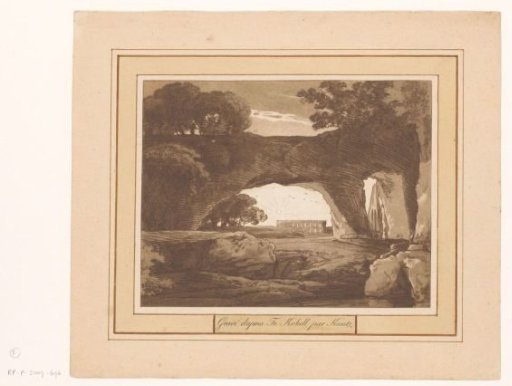 Rocky landscape with a radiant sun