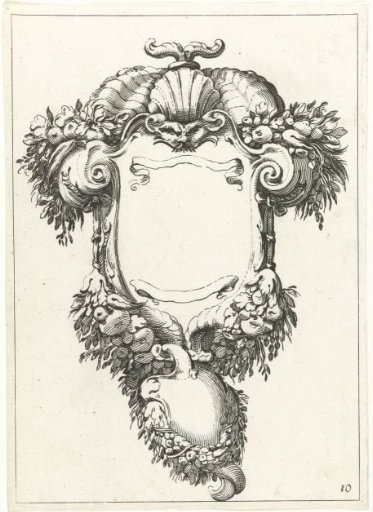 Sheet from a series of cartouches