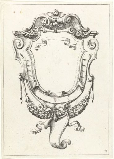Sheet from a series with cartouches
