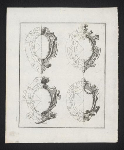Four rocaille shields