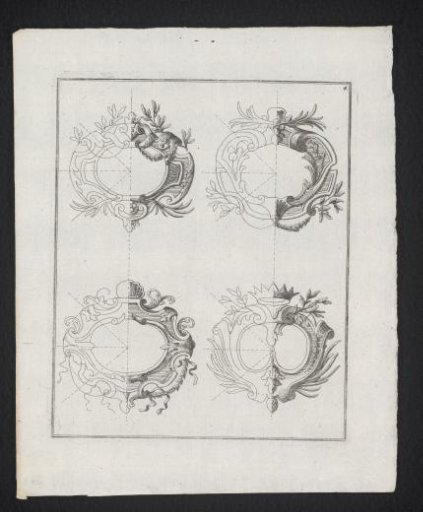 Four rocaille shields