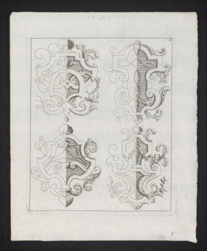 Four decorations with braided work