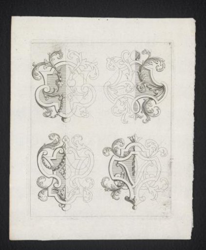 Four decorations with braided work
