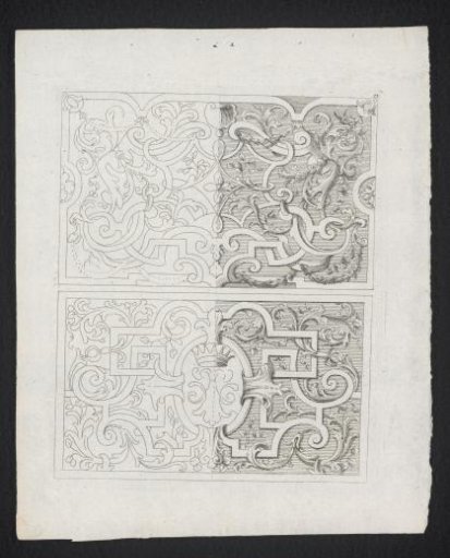Two decorations with braided work and a crown