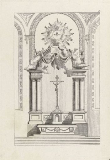 Altar with a cross