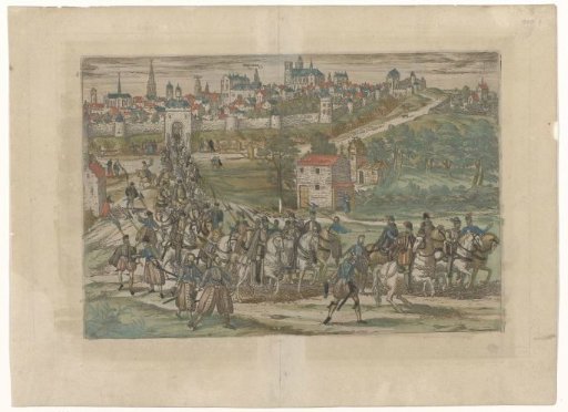 Margaret of Parma led away by Alba, 1568