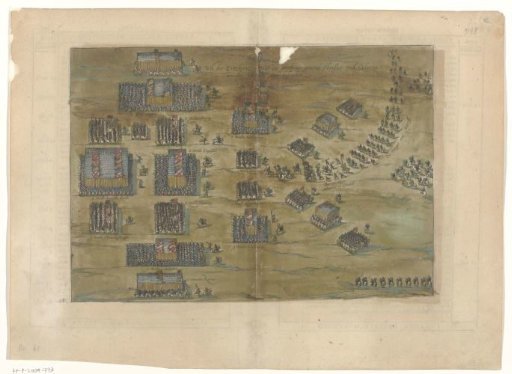 Archduke Matthias visits the troops of the States General near Lier, 1578