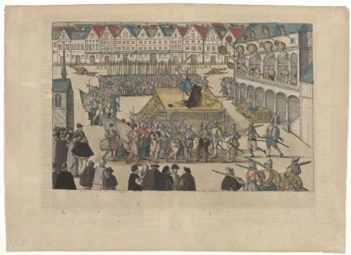 Beheading of councillor Gosson in Arras, 1578