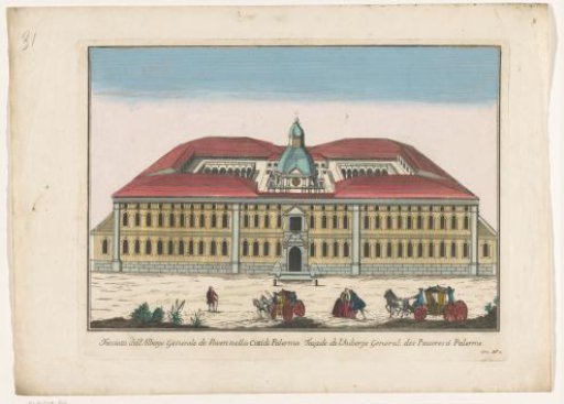 View of the Albergo dei Poveri in Palermo