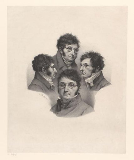 Four self-portraits of the artist