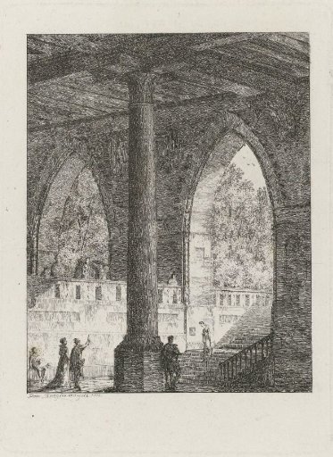 Gothic building with two pointed arches