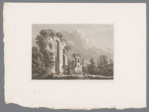 Overgrown ruins near Rome, a woman with a child, and two goats