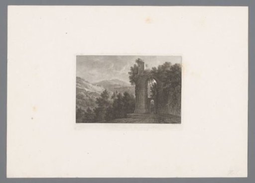 Landscape with an overgrown ruin near Rome