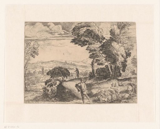 Landscape with shepherds