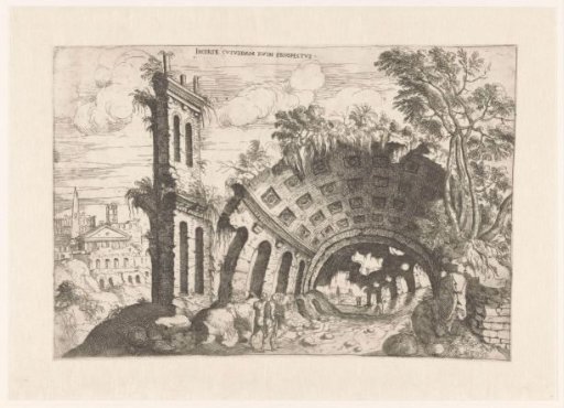 Landscape with ancient ruins