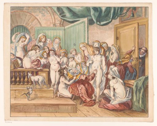 Abdes discovers a young man among her naked nuns