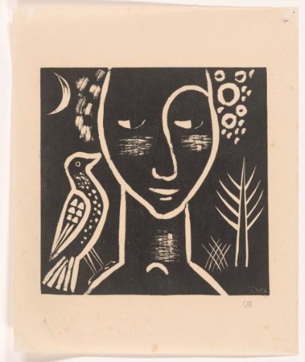 Woman's Head with a Dove