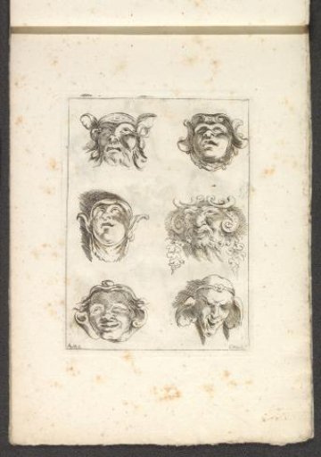 Six ornamental heads