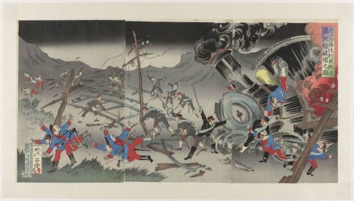 Destruction of the railway in Manchuria during the Russo-Japanese War
