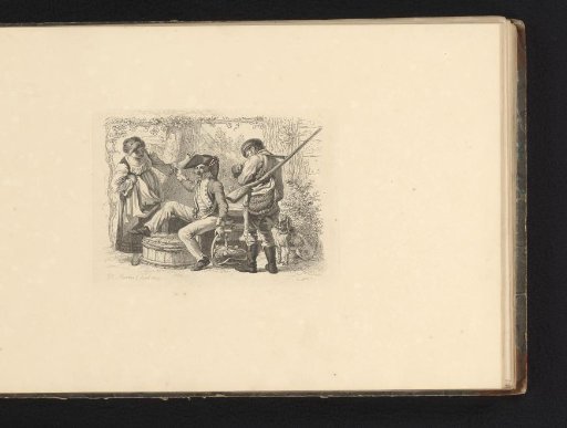 Hunter and soldier resting at an inn