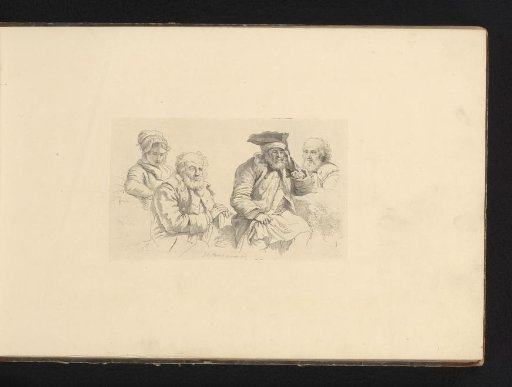 Three old men and a woman