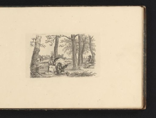 Landscape with a man and woman drawing water in jugs