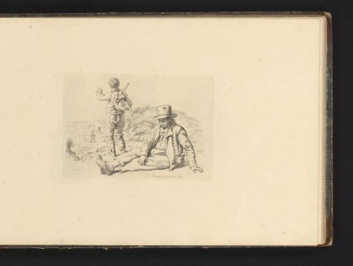 Landscape with a resting man and boy
