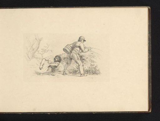 Landscape with a sleeping woman and a fisherman