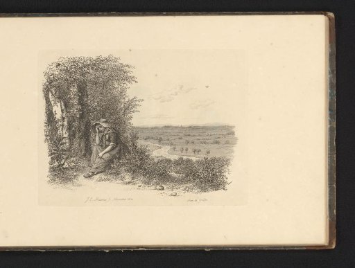 Woman Resting in a River Landscape