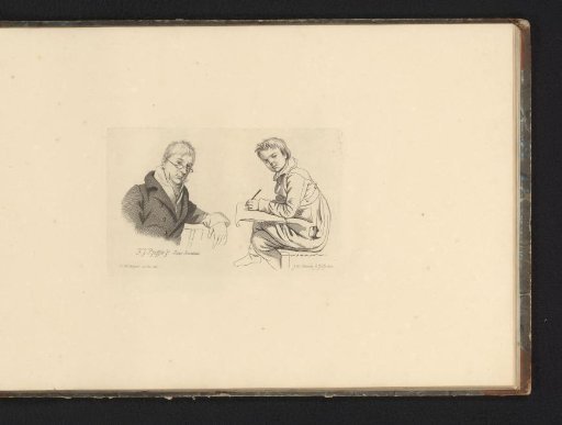 Portrait of François Joseph Pfeiffer and a Drawing Child