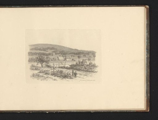 Hilly Landscape with a Man and Woman on a Country Road