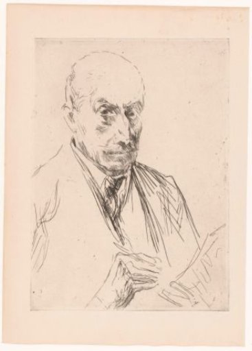 Self-Portrait with a Drawing Pencil in Hand by Max Liebermann