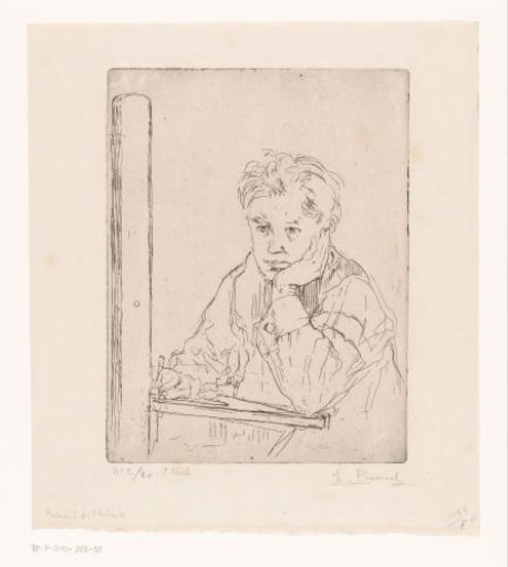 Self-Portrait Behind an Easel