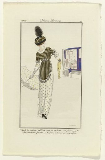 Journal des Dames et des Modes, Parisian Costumes, 1912, No. 18: Velvet Jacket (...)