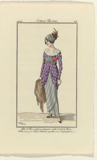 Journal des Dames et des Modes, 1912, Parisian Costumes, no. 24: Tea Gown (...)