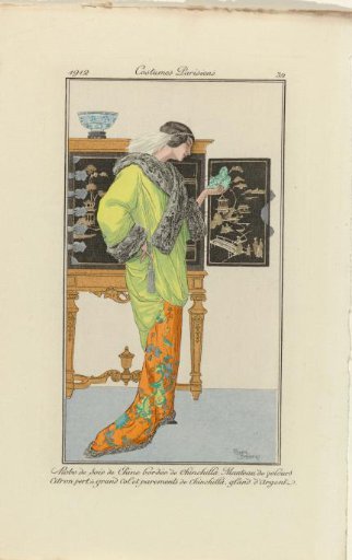 Journal des Dames et des Modes, 1912, Parisian Costumes, no. 32: Silk Dress from China (...)