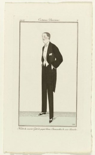 Journal des Dames et des Modes, 1912, Parisian Costumes, no. 2: Evening Habit (...)