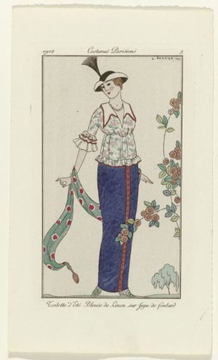 Journal des Dames et des Modes, 1912, Parisian Costumes, no. 3: Summer Toilet (...)