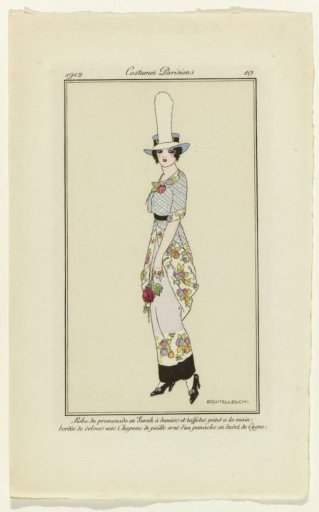 Journal des Dames et des Modes, 1912, Parisian Costumes, no. 10: Walking Dress (...)