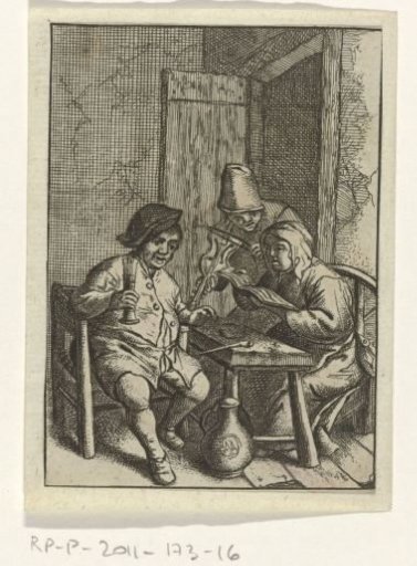 Violin Player with a Couple at a Table